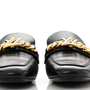 Louis Vuitton Calfskin Upper Case Flat Loafer 38 Black